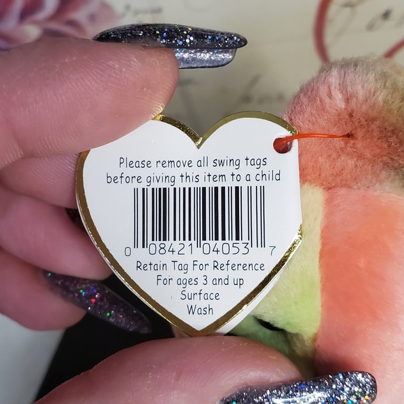 PEACE beanie baby bear RARE mint - Picture 10 of 13